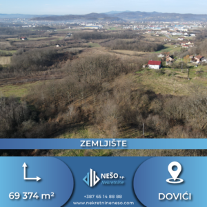 ZEMLJIŠTE – DOVIĆI – 69374m2 (Opština Laktaši)